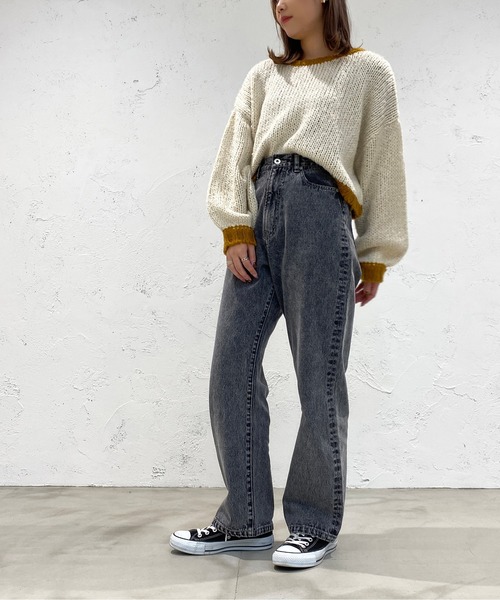 apres jour mignon(アプレジュールミニョン)の「ショート配色ニット【ZOZOTOWN限定アイテム】【11PO】(ニット/セーター・レディース・イエロー系その他/オレンジ/グリーン・X-LARGE/フリー)」の15枚目の写真