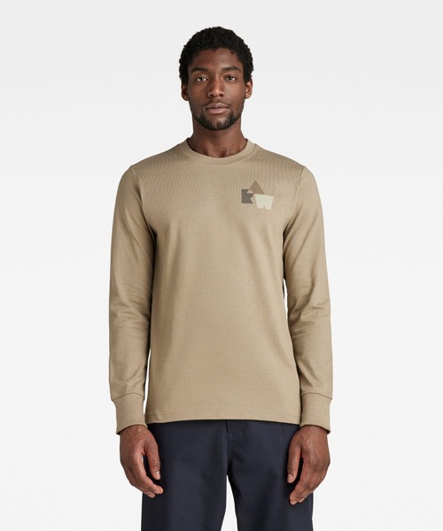 G-STAR(ジースター)の「LIGHTWEIGHT BACK TAPE SWEATER/ロンT(Tシャツ/カットソー・メンズ・ホワイト/ベージュ系その他・SMALL/MEDIUM/LARGE/X-LARGE/X-SMALL)」の2枚目の写真