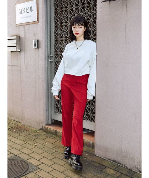 jouetie（ジュエティ）の「ショルダータックプルオーバー【セットアップ対応】（Tシャツ/カットソー・レディース・ブラック/グレー/グリーン・MEDIUM）」の18枚目の写真