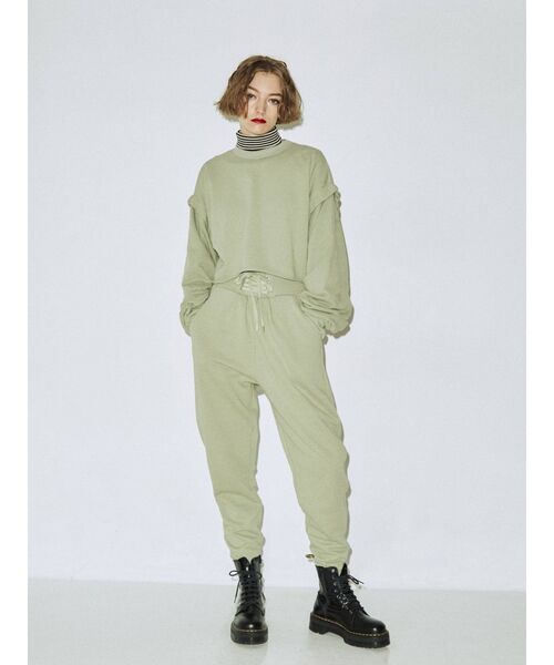 jouetie（ジュエティ）の「ショルダータックプルオーバー【セットアップ対応】（Tシャツ/カットソー・レディース・ブラック/グレー/グリーン・MEDIUM）」の21枚目の写真