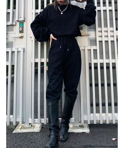 jouetie（ジュエティ）の「ショルダータックプルオーバー【セットアップ対応】（Tシャツ/カットソー・レディース・ブラック/グレー/グリーン・MEDIUM）」の5枚目の写真