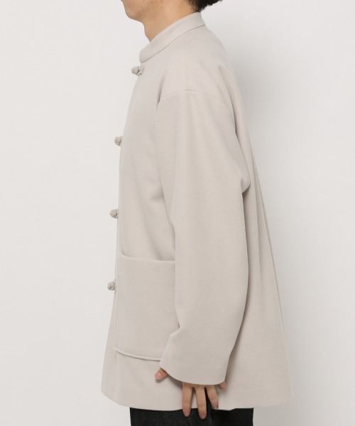 LOWRYS FARM(ローリーズファーム)の「ウールライクチャイナジャケット 257087(ノーカラージャケット・メンズ・アイボリー/チャコールグレー・MEDIUM/LARGE)」の19枚目の写真