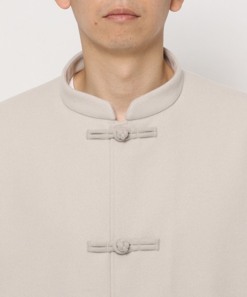 LOWRYS FARM(ローリーズファーム)の「ウールライクチャイナジャケット 257087(ノーカラージャケット・メンズ・アイボリー/チャコールグレー・MEDIUM/LARGE)」の21枚目の写真