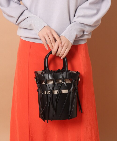 DRESSTERIOR(ドレステリア)の「◆【3WAY】ノットバケットバッグ(ハンドバッグ・レディース・ブラック/グリーン・00)」の10枚目の写真
