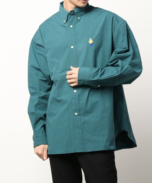 BEN DAVIS/WHITE LABEL（ベンデイビス ホワイトラベル）の「BENDAVIS/ベンデイビス/ミニゴリラ刺繍シャツ/MiniGorillaEmbroideryBigShirt（シャツ/ブラウス・メンズ・ホワイト/イエロー/ダークグリーン/ブルー・MEDIUM/LARGE）」の3枚目の写真