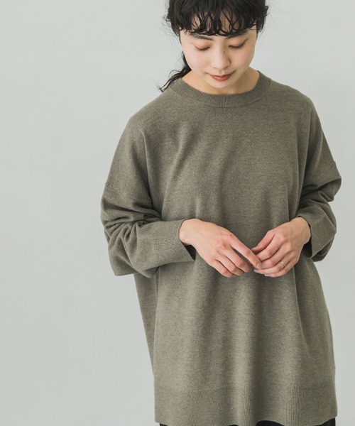 洗える】カシミヤブレンド クルーネック ニット （ニット