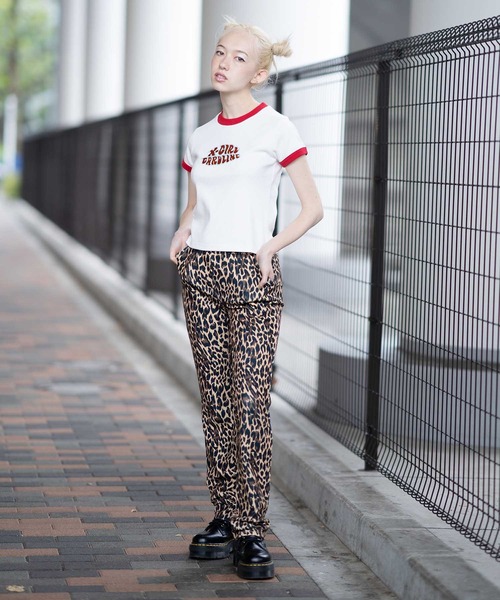 X-girl（エックスガール）の「X-GIR FRIENDS CAROLINE DINER S/S RINGER TEE/エックスガール×キャロラインダイナー　コラボ　リンガーチビT（Tシャツ/カットソー・レディース・ホワイト/ブラック/ライトブルー・S/M）」の9枚目の写真