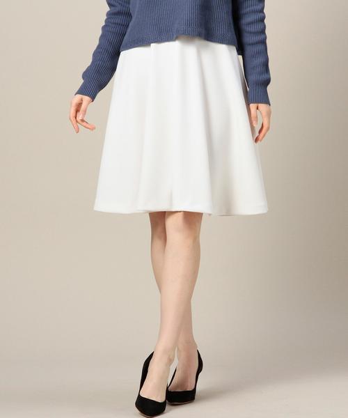 BEAUTY&YOUTH UNITED ARROWS（ビューティーアンドユースユナイテッドアローズ）の「BYTF エステルダブル フレアスカート◆（スカート・レディース・ホワイト/ブラック/オリーブ/ライトブルー・フリー）」の2枚目の写真