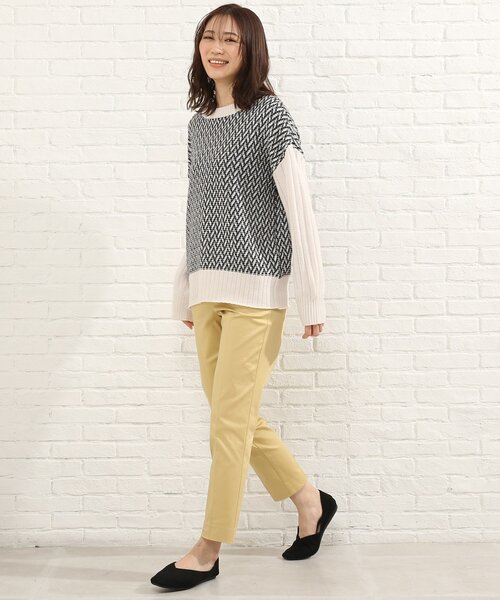 SHOO・LA・RUE(シューラルー)の「◆楽ちんスクエアパンプス(その他シューズ・レディース・ライトグレー/ブラック/イエロー・25/35/45)」の13枚目の写真