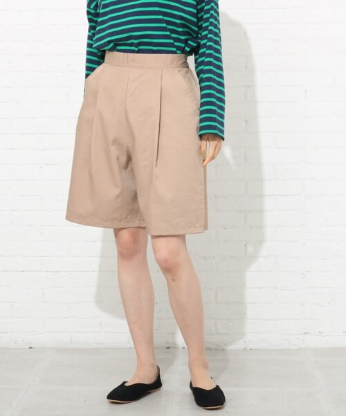 Cutie Blonde（キューティーブロンド）の「◆【S-L】タックハーフパンツ（その他パンツ・レディース・ブラック/サンドベージュ/ダークオレンジ・01/02/03）」の3枚目の写真