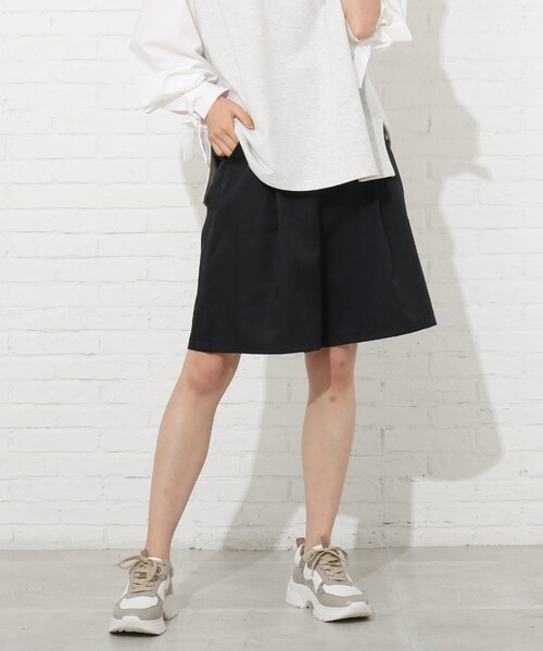 Cutie Blonde（キューティーブロンド）の「◆【S-L】タックハーフパンツ（その他パンツ・レディース・ブラック/サンドベージュ/ダークオレンジ・01/02/03）」の14枚目の写真