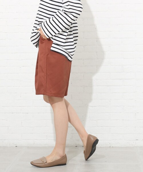 Cutie Blonde（キューティーブロンド）の「◆【S-L】タックハーフパンツ（その他パンツ・レディース・ブラック/サンドベージュ/ダークオレンジ・01/02/03）」の18枚目の写真