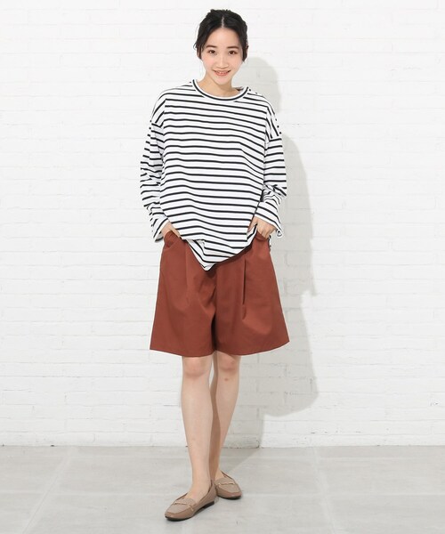 Cutie Blonde（キューティーブロンド）の「◆【S-L】タックハーフパンツ（その他パンツ・レディース・ブラック/サンドベージュ/ダークオレンジ・01/02/03）」の21枚目の写真