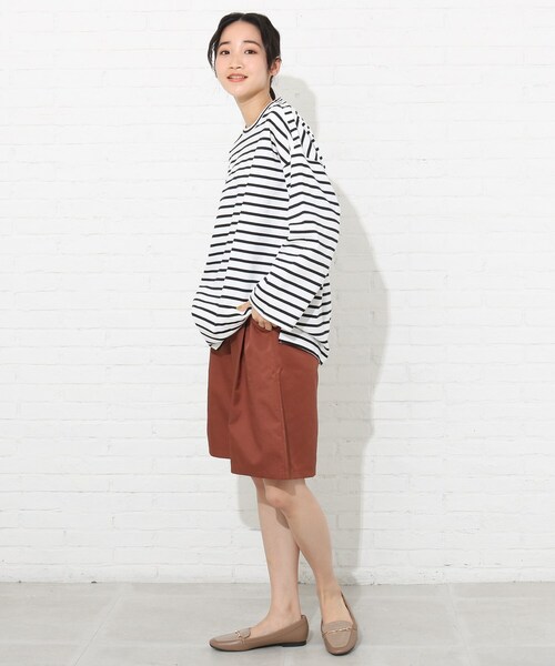 Cutie Blonde（キューティーブロンド）の「◆【S-L】タックハーフパンツ（その他パンツ・レディース・ブラック/サンドベージュ/ダークオレンジ・01/02/03）」の22枚目の写真