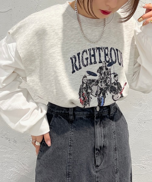 apres jour mignon（アプレジュールミニョン）の「スウェットベスト【ZOZOTOWN限定アイテム】（ベスト・レディース・ブラック/グリーン/ナチュラル・X-LARGE/フリー）」の10枚目の写真