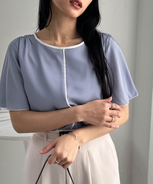 襟付きバイカラーブラウス　ohga アンミヌ maronenonfee 好きに 付け襟 バイカラーブラウス｜JENNE(ジェンヌ)公式通販：パリ