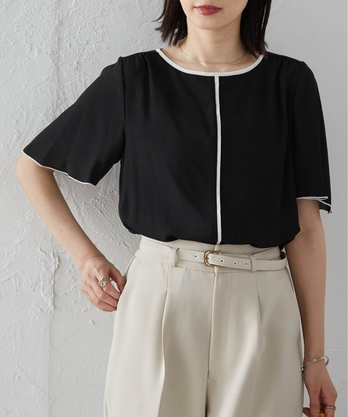 naonao✳︎scye半袖ブラウス1度着 小さいサイズ タック入り2枚袖半袖ブラウス 低身長さん・小柄