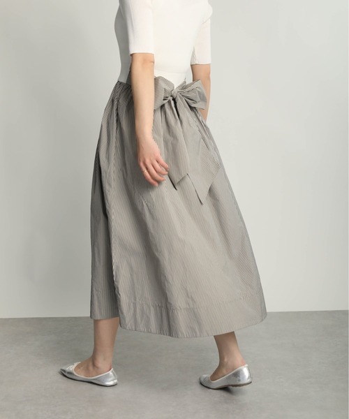 PICCIN（ピッチン）の「ストライプ切替バックリボンワンピース（ワンピース・レディース・ブラック/オフホワイト・M）」の18枚目の写真