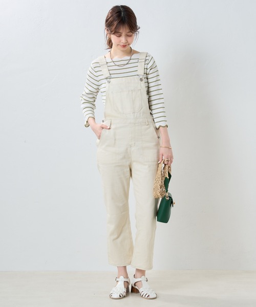 natural couture（ナチュラルクチュール）の「WEB限定カラー有り/リバイバルアイテム/袖口配色スカラップ7分袖強撚ニット（ニット/セーター・レディース・オフホワイト/ライトベージュ/ブルー/ネイビー/ピンク/その他1/その他2・FREE）」の20枚目の写真