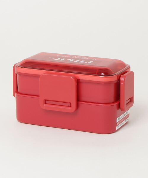 MILKFED.（ミルクフェド）の「LIFE STYLE｜LOGO TOW TIERED LUNCH BOX RED（お弁当箱・レディース・レッド・ONE SIZE）」の3枚目の写真