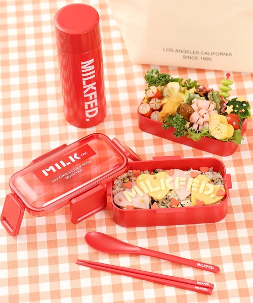 MILKFED.（ミルクフェド）の「LIFE STYLE｜LOGO TOW TIERED LUNCH BOX RED（お弁当箱・レディース・レッド・ONE SIZE）」の14枚目の写真