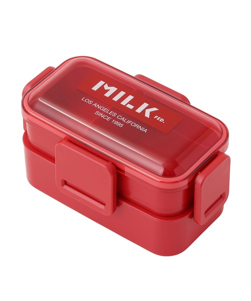 MILKFED.（ミルクフェド）の「LIFE STYLE｜LOGO TOW TIERED LUNCH BOX RED（お弁当箱・レディース・レッド・ONE SIZE）」の5枚目の写真