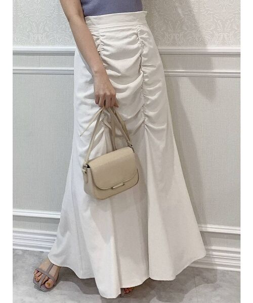 dazzlin（ダズリン）の「ダブルギャザーストレートスカート（スカート・レディース・ブラック/グリーン/アイボリー・SMALL/MEDIUM）」の2枚目の写真