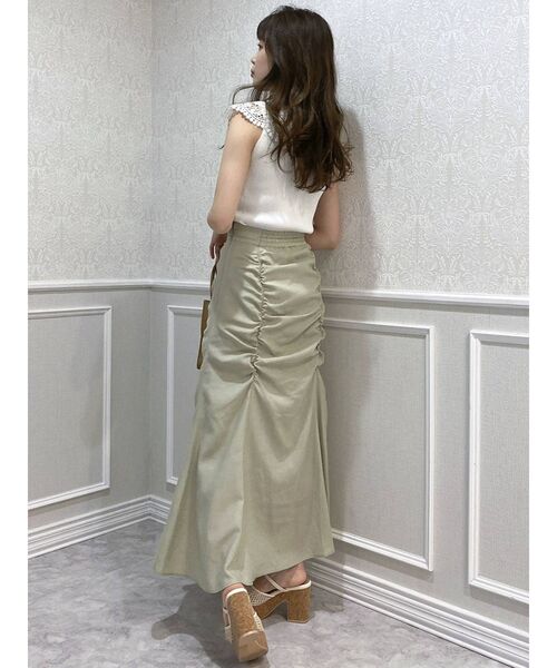 dazzlin（ダズリン）の「ダブルギャザーストレートスカート（スカート・レディース・ブラック/グリーン/アイボリー・SMALL/MEDIUM）」の14枚目の写真