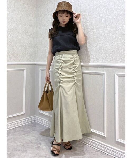 dazzlin（ダズリン）の「ダブルギャザーストレートスカート（スカート・レディース・ブラック/グリーン/アイボリー・SMALL/MEDIUM）」の15枚目の写真