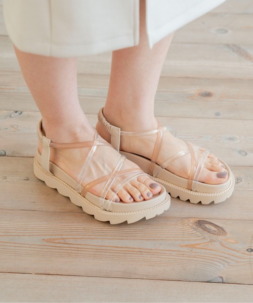 ANGIE（アンジー）の「プラットフォームストラップサンダル（サンダル・レディース・ブラック系/ブラック/ベージュ系・SMALL/X-LARGE/MEDIUM/LARGE）」の3枚目の写真