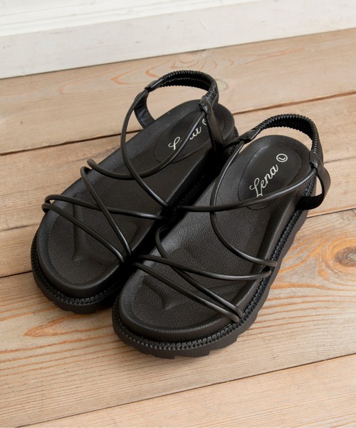 ANGIE（アンジー）の「プラットフォームストラップサンダル（サンダル・レディース・ブラック系/ブラック/ベージュ系・SMALL/X-LARGE/MEDIUM/LARGE）」の14枚目の写真