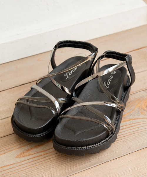 ANGIE（アンジー）の「プラットフォームストラップサンダル（サンダル・レディース・ブラック系/ブラック/ベージュ系・SMALL/X-LARGE/MEDIUM/LARGE）」の15枚目の写真