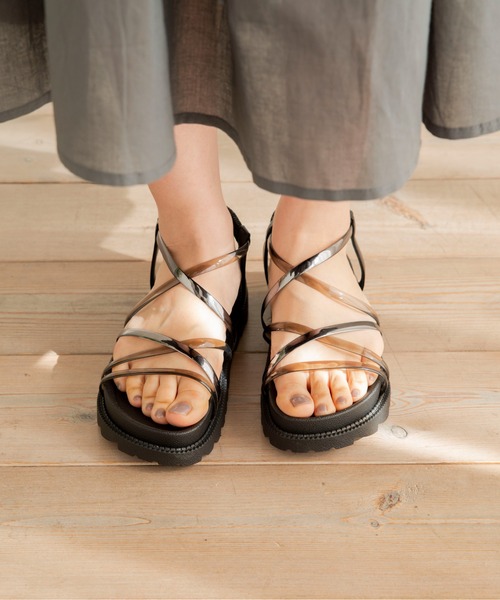 ANGIE（アンジー）の「プラットフォームストラップサンダル（サンダル・レディース・ブラック系/ブラック/ベージュ系・SMALL/X-LARGE/MEDIUM/LARGE）」の20枚目の写真