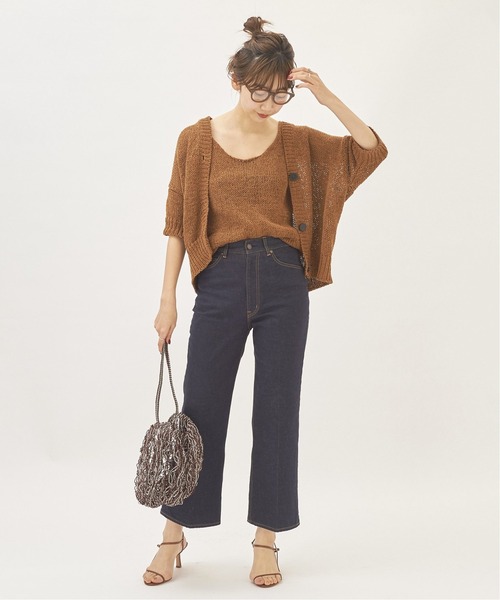 plage(プラージュ)の「【ROBERTO COLLINA/ロベルトコリーナ】SP KNIT カーディガン◆(カーディガン/ボレロ・レディース・オレンジ/キャメル・FREE)」の4枚目の写真
