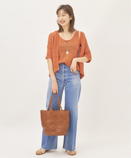 plage(プラージュ)の「【ROBERTO COLLINA/ロベルトコリーナ】SP KNIT カーディガン◆(カーディガン/ボレロ・レディース・オレンジ/キャメル・FREE)」の13枚目の写真