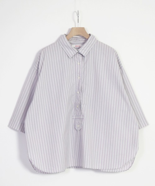 FABRIQUE en Planete terre（ファブリケアンプラネテール）の「[ FABRIQUE en Planete terre ]　Shirt（シャツ/ブラウス・レディース・グレー系その他/パープル系その他・38）」の2枚目の写真