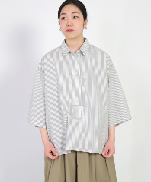 FABRIQUE en Planete terre（ファブリケアンプラネテール）の「[ FABRIQUE en Planete terre ]　Shirt（シャツ/ブラウス・レディース・グレー系その他/パープル系その他・38）」の17枚目の写真