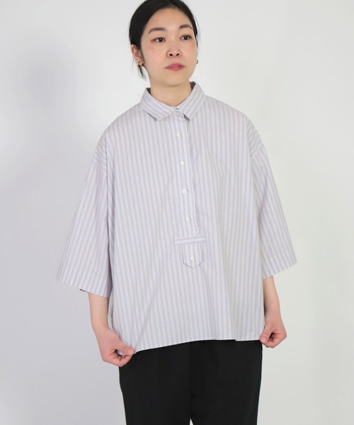 FABRIQUE en Planete terre（ファブリケアンプラネテール）の「[ FABRIQUE en Planete terre ]　Shirt（シャツ/ブラウス・レディース・グレー系その他/パープル系その他・38）」の16枚目の写真
