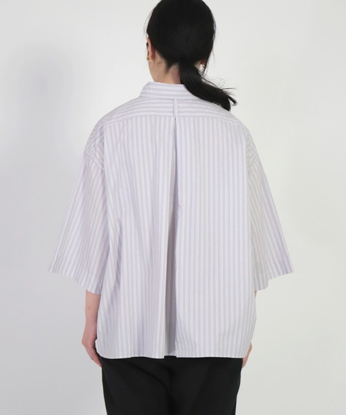 FABRIQUE en Planete terre（ファブリケアンプラネテール）の「[ FABRIQUE en Planete terre ]　Shirt（シャツ/ブラウス・レディース・グレー系その他/パープル系その他・38）」の8枚目の写真