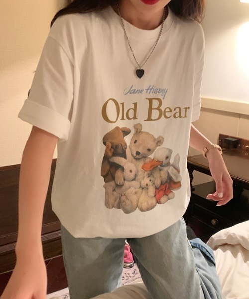 tシャツ BEAR FRILL Ｔシャツ レディース each alchemist tシャツ チュールフリルビスチェ付Tシャツ