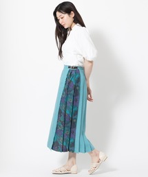 別注 O'Neil of Dublin × リバティ コラボレーション リネンキルトスカート ロング 83cm