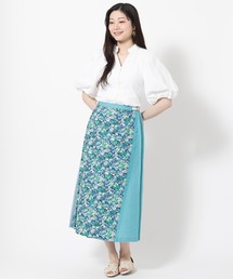 別注 O'Neil of Dublin × リバティ コラボレーション リネンキルトスカート ロング 83cm
