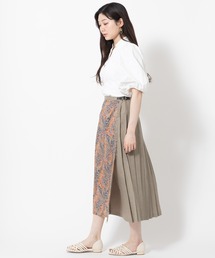 別注 O'Neil of Dublin × リバティ コラボレーション リネンキルトスカート ロング 83cm