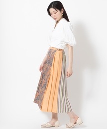 別注 O'Neil of Dublin × リバティ コラボレーション リネンキルトスカート ロング 83cm