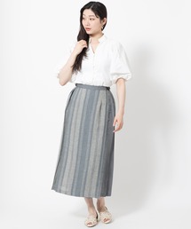 別注 O'Neil of Dublin × リバティ コラボレーション リネンキルトスカート ロング 83cm