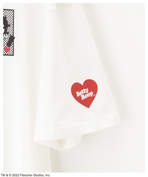 Mac-House(マックハウス)の「Betty Boop プリントビッグシルエットTシャツ(Tシャツ/カットソー・レディース・ホワイト/パープル/グレー・フリー)」の14枚目の写真
