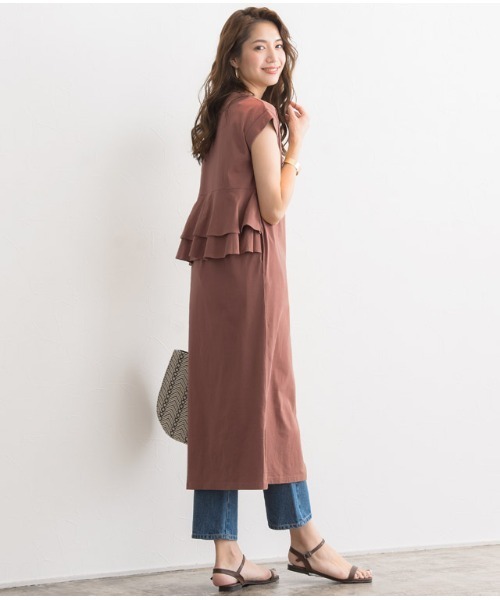 バックフリルワンピース