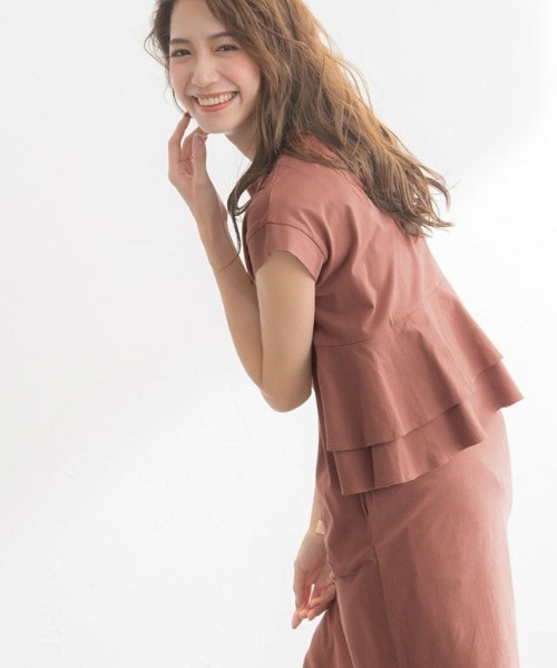 Pierrot（ピエロ）の「バックフリルワンピース（ワンピース・レディース・ネイビー/ベージュ/ブラック/ピンク系その他/ブラウン/チャコール/ブルー・L/M）」の22枚目の写真