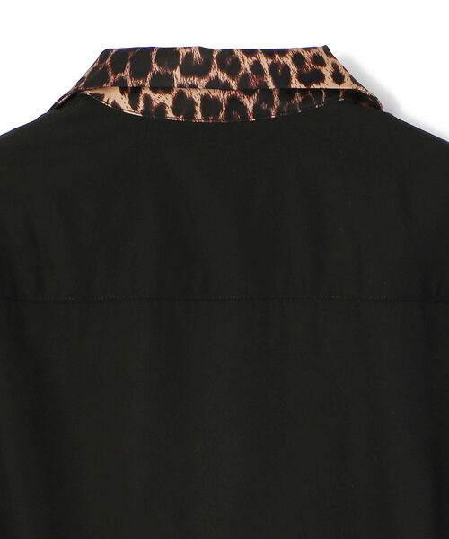 schott（ショット）の「ANIMAL PRINT COMBI SHIRT/アニマルプリント コンビシャツ（シャツ/ブラウス・メンズ・ブラック/カーキ・MEDIUM/LARGE/XX-LARGE/X-LARGE/2XL）」の5枚目の写真
