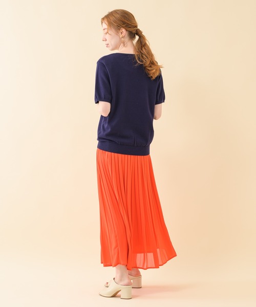 Paradise Picnic（パラダイスピクニック）の「ROSIEE　ひまわりインターシャニット（ニット/セーター・レディース・ホワイト/ネイビー・FREE）」の16枚目の写真